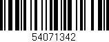 Código de barras (EAN, GTIN, SKU, ISBN): '54071342'