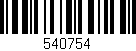 Código de barras (EAN, GTIN, SKU, ISBN): '540754'