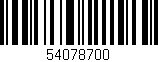 Código de barras (EAN, GTIN, SKU, ISBN): '54078700'