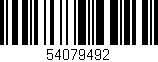 Código de barras (EAN, GTIN, SKU, ISBN): '54079492'