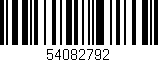 Código de barras (EAN, GTIN, SKU, ISBN): '54082792'