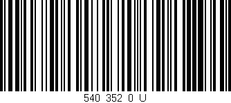 Código de barras (EAN, GTIN, SKU, ISBN): '540_352_0_U'
