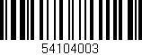 Código de barras (EAN, GTIN, SKU, ISBN): '54104003'