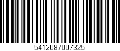 Código de barras (EAN, GTIN, SKU, ISBN): '5412087007325'