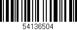 Código de barras (EAN, GTIN, SKU, ISBN): '54136504'
