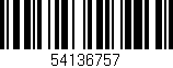 Código de barras (EAN, GTIN, SKU, ISBN): '54136757'
