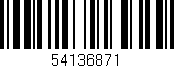 Código de barras (EAN, GTIN, SKU, ISBN): '54136871'