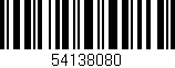 Código de barras (EAN, GTIN, SKU, ISBN): '54138080'