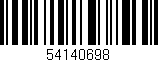 Código de barras (EAN, GTIN, SKU, ISBN): '54140698'