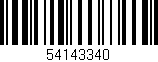 Código de barras (EAN, GTIN, SKU, ISBN): '54143340'