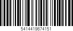 Código de barras (EAN, GTIN, SKU, ISBN): '5414419674151'
