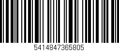 Código de barras (EAN, GTIN, SKU, ISBN): '5414847365805'