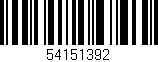 Código de barras (EAN, GTIN, SKU, ISBN): '54151392'