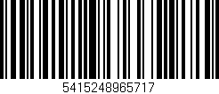 Código de barras (EAN, GTIN, SKU, ISBN): '5415248965717'