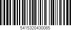 Código de barras (EAN, GTIN, SKU, ISBN): '5415320430065'