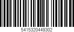 Código de barras (EAN, GTIN, SKU, ISBN): '5415320449302'