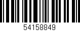 Código de barras (EAN, GTIN, SKU, ISBN): '54158849'