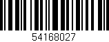 Código de barras (EAN, GTIN, SKU, ISBN): '54168027'