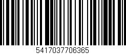 Código de barras (EAN, GTIN, SKU, ISBN): '5417037706365'