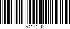 Código de barras (EAN, GTIN, SKU, ISBN): '54171.03'