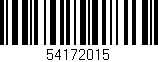 Código de barras (EAN, GTIN, SKU, ISBN): '54172015'