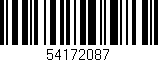 Código de barras (EAN, GTIN, SKU, ISBN): '54172087'