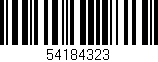 Código de barras (EAN, GTIN, SKU, ISBN): '54184323'