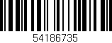 Código de barras (EAN, GTIN, SKU, ISBN): '54186735'