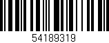 Código de barras (EAN, GTIN, SKU, ISBN): '54189319'