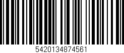 Código de barras (EAN, GTIN, SKU, ISBN): '5420134874561'