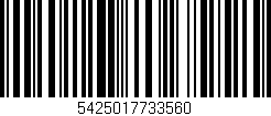 Código de barras (EAN, GTIN, SKU, ISBN): '5425017733560'