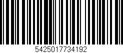 Código de barras (EAN, GTIN, SKU, ISBN): '5425017734192'