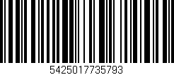 Código de barras (EAN, GTIN, SKU, ISBN): '5425017735793'