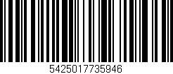 Código de barras (EAN, GTIN, SKU, ISBN): '5425017735946'