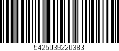 Código de barras (EAN, GTIN, SKU, ISBN): '5425039220383'