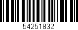 Código de barras (EAN, GTIN, SKU, ISBN): '54251832'