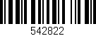 Código de barras (EAN, GTIN, SKU, ISBN): '542822'