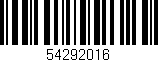 Código de barras (EAN, GTIN, SKU, ISBN): '54292016'