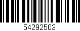 Código de barras (EAN, GTIN, SKU, ISBN): '54292503'