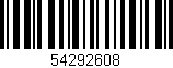 Código de barras (EAN, GTIN, SKU, ISBN): '54292608'