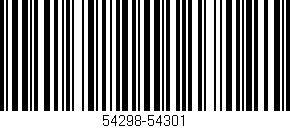 Código de barras (EAN, GTIN, SKU, ISBN): '54298-54301'