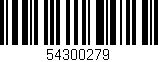 Código de barras (EAN, GTIN, SKU, ISBN): '54300279'
