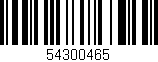 Código de barras (EAN, GTIN, SKU, ISBN): '54300465'