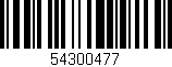 Código de barras (EAN, GTIN, SKU, ISBN): '54300477'