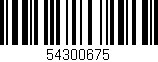 Código de barras (EAN, GTIN, SKU, ISBN): '54300675'