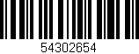 Código de barras (EAN, GTIN, SKU, ISBN): '54302654'