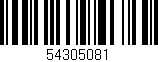 Código de barras (EAN, GTIN, SKU, ISBN): '54305081'
