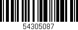 Código de barras (EAN, GTIN, SKU, ISBN): '54305087'