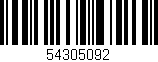 Código de barras (EAN, GTIN, SKU, ISBN): '54305092'