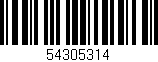 Código de barras (EAN, GTIN, SKU, ISBN): '54305314'